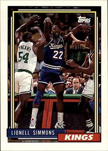 1992-93 Topps #22 Lionel Simmons UER NBA Basketball Trading Card