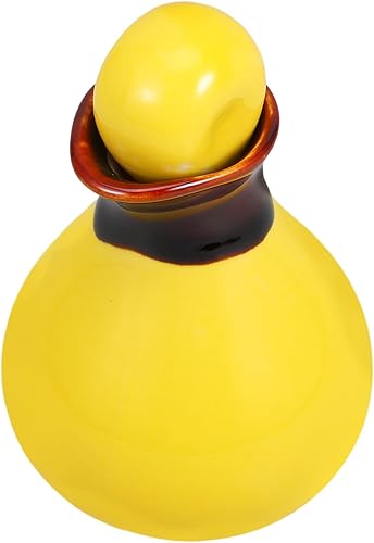 Miniatura 3 de Olla dispensadora de aceite esencial de cerámica amarilla para salón de belleza y spa vertedor de salsa de soja y contenedor de condimentos