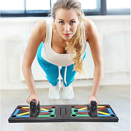 Push Up Board pliable avec système complet de codage couleur pour musculation à la maison