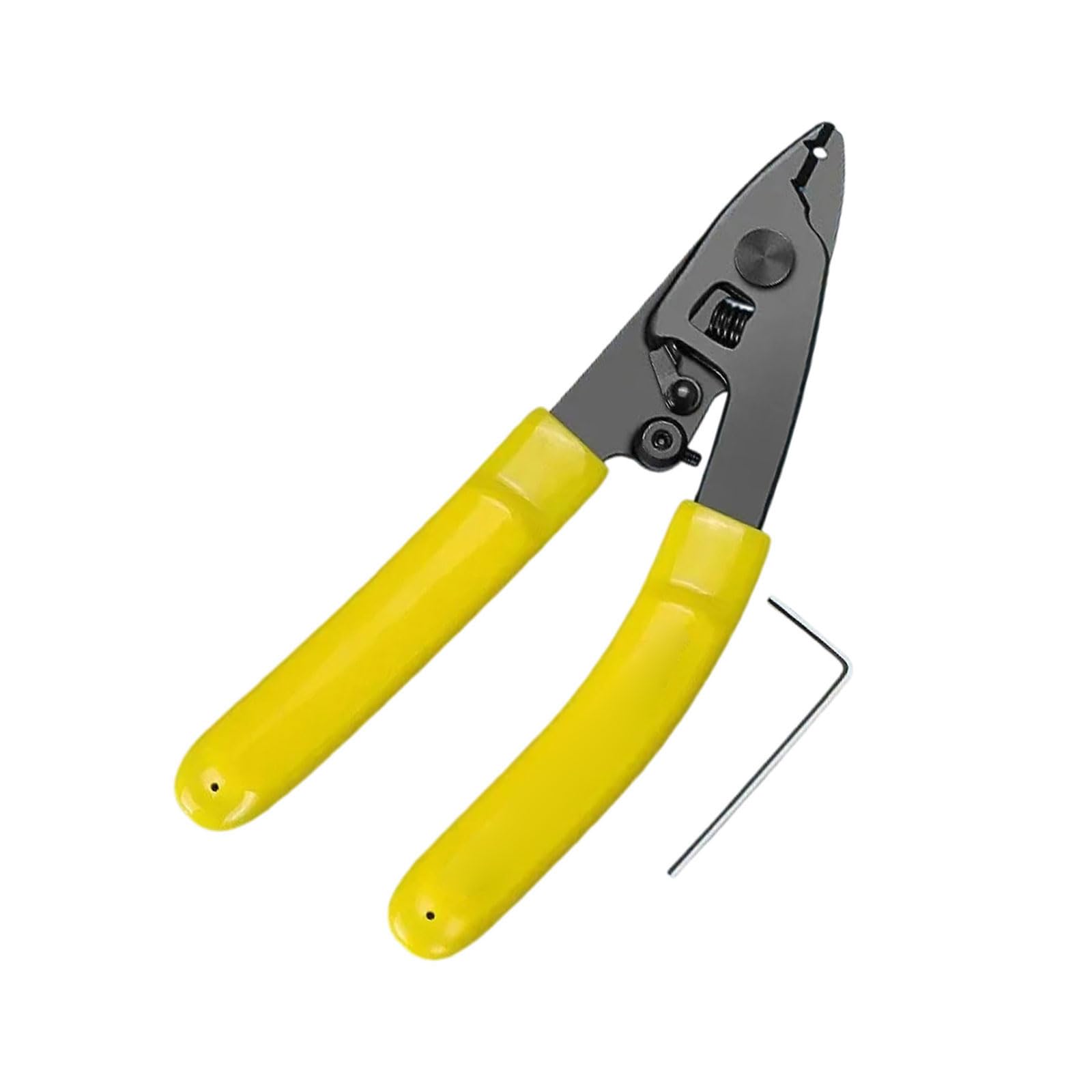 YHAILI Multifunctional Double/Triple Port Fiber Cable Stripper Ergonomic Handle Alloy Steel Construction