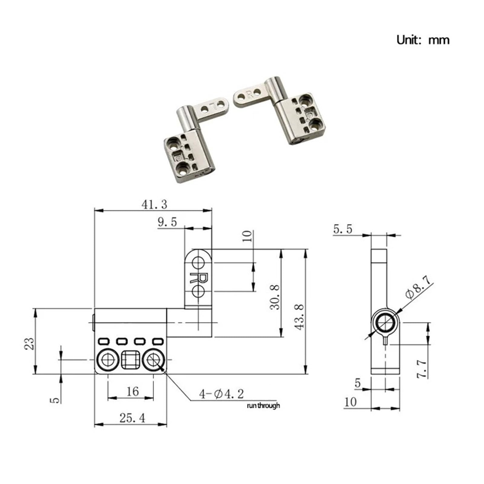 Charnière de porte réversible à fermeture automati 1 Jeu De Charnières D'amortissement À 360 Degrés En Alliage Zinc(1.0N.m torque)