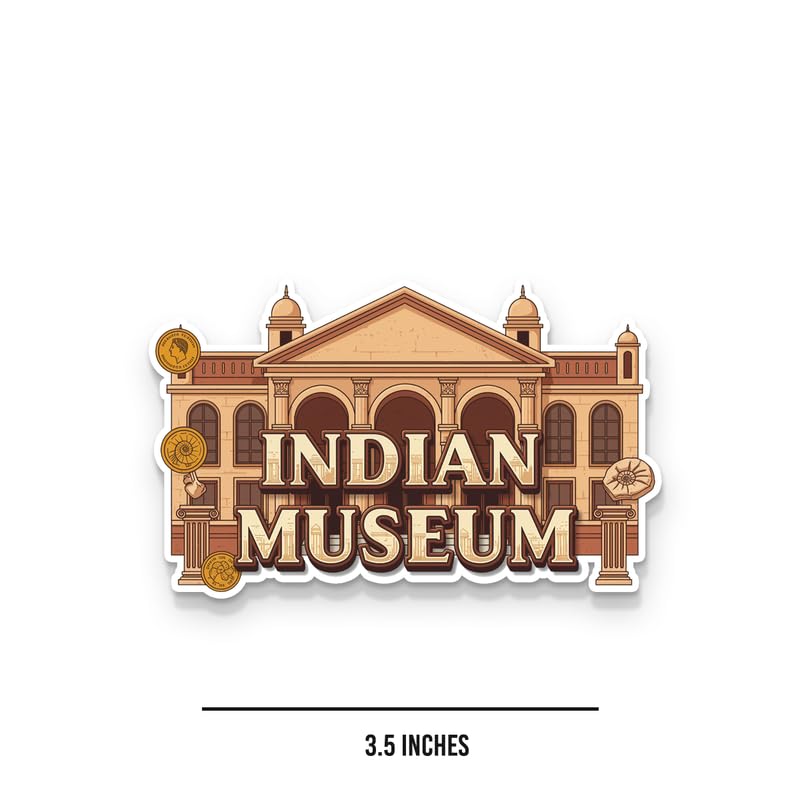 Image of Indian Musiam Fridge Magnets, Glossy Finish, Stylish Magnet for Fridge, Wardrobe & Metal Surfaces
