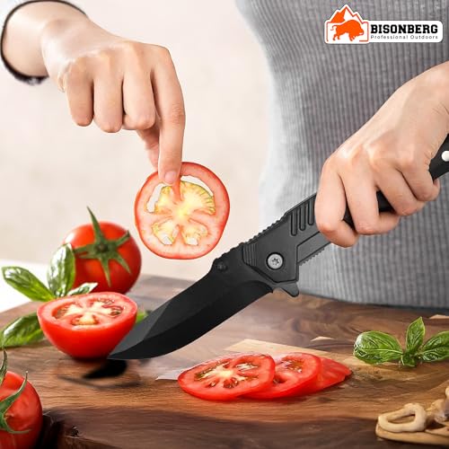 BISONBERG Folding Kitchen Knife Black - Image 4