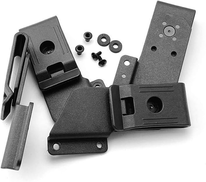 4 Set 360° Rotatable Deep Carry Pocket Clip Fits for Kydex Sheath Knife Case, Universal Back Clip DIY Replacement