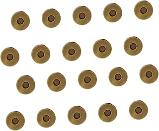 200 cierres magnéticos para bolsos, cierre magnético de metal, botones magnéticos para manualidades, color marrón claro