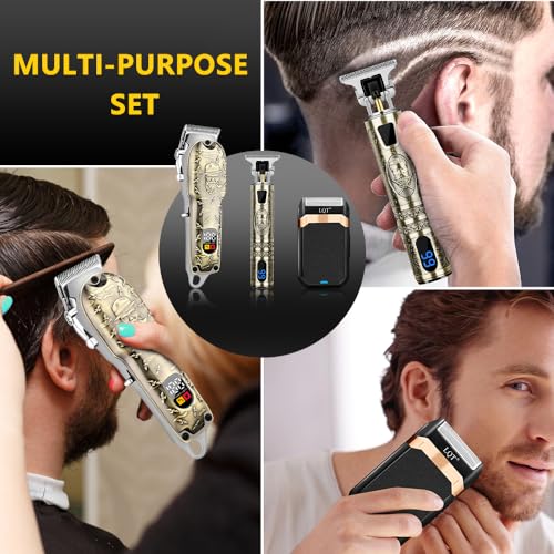 Hair-Clippers-Set-for-Men-Hair-Clipper-Trimmer-with-LED-Display-Professional-Cordless-Hair-Clipper-Shaver-Beard-Trimmer-Hair-Cutting-Machine-for-Men-Holiday-Gift-for-Him-Fathers-Day-Gift Hair Clippers Set for Men Hair Clipper Trimmer with LED Display Professional Cordless Hair Clipper Shaver Beard Trimmer Hair Cutting Machine for Men Holiday Gift for Him Fathers Day Gift