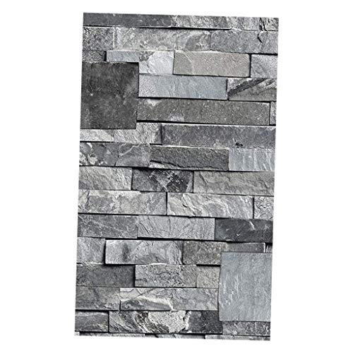 Papier peint mural effet pierre solution murale grise salon et chambre - 4