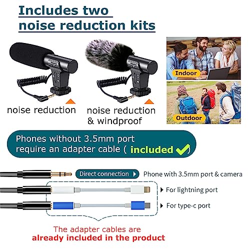 Vlogging Kit For Iphone,Youtube Starter Kit,Smartphone Video Vlog Kit With Microphone Light Wireless Remote Compatible With Iphone/Android Phone/Cameras,Including Adapter Cable #TOP15