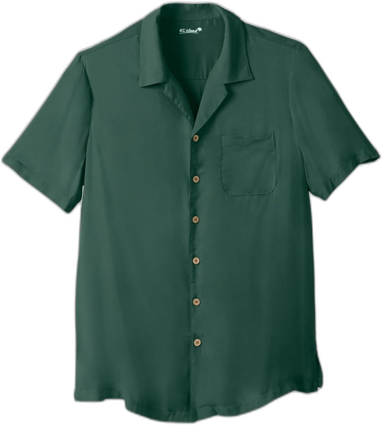 KingSize Men's Big & Tall Solid Camp Shirt
