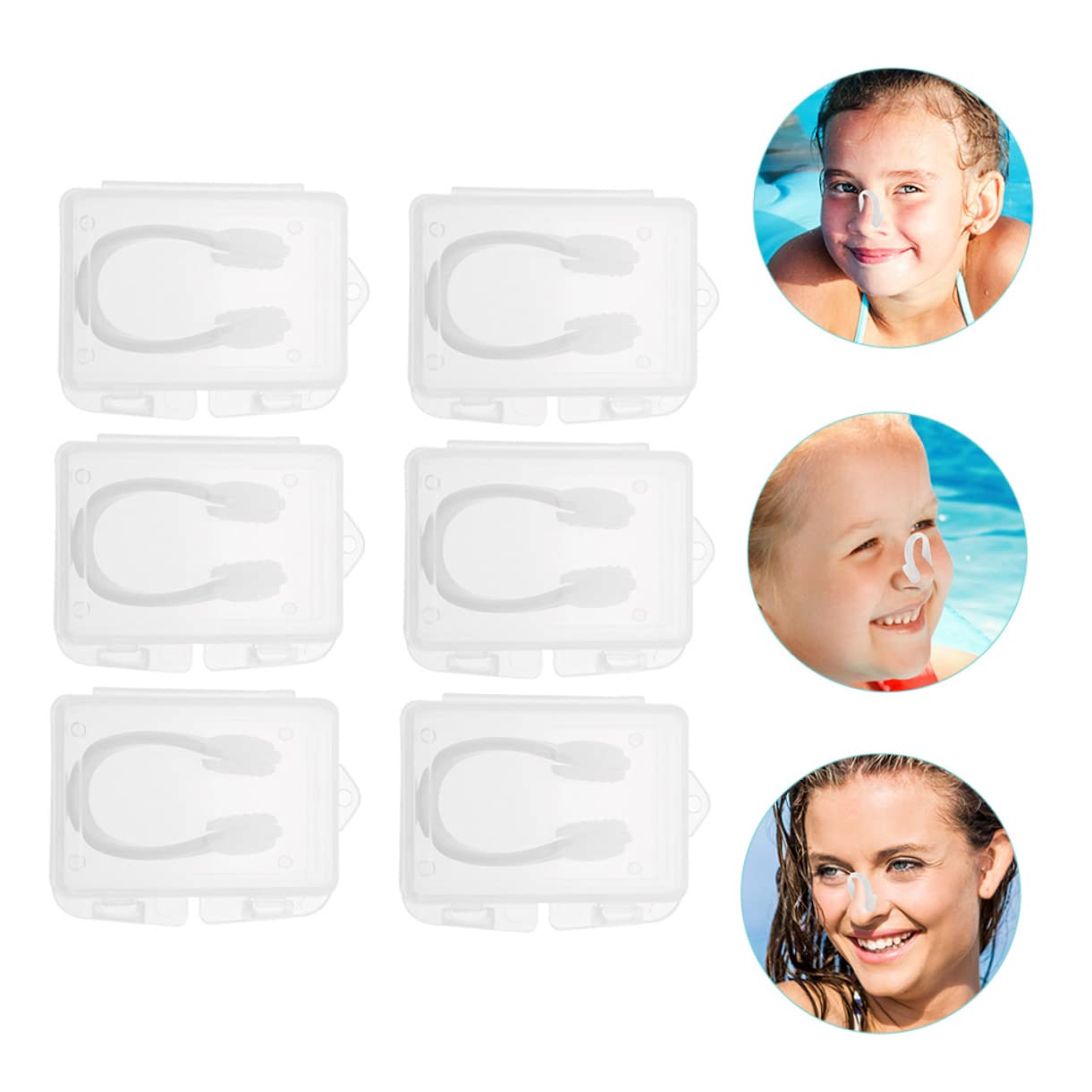 Clip Nasal De Natación Resistente De Unidades con Estuche Accesorio Conveniente para Nadadores Previene La Entrada De Agua Adultos Diseño Ergonómico Y Piel Color