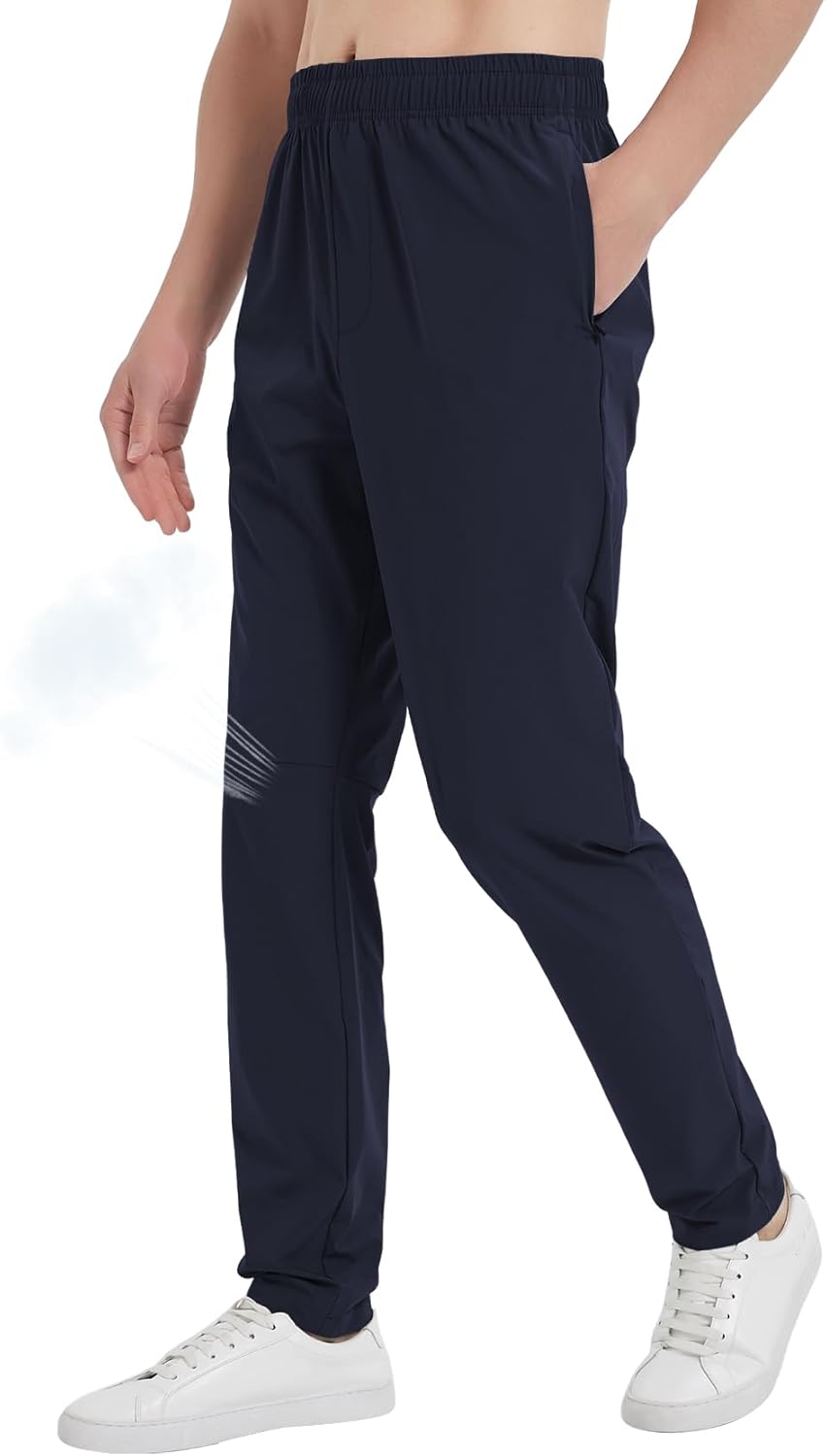 Idtswch 30″ 32″ 34″ 36″ 38 Inseam Tall Mens Summer Lightweight Athletic Pants Extra Long Hiking Joggers Track Gym Pants