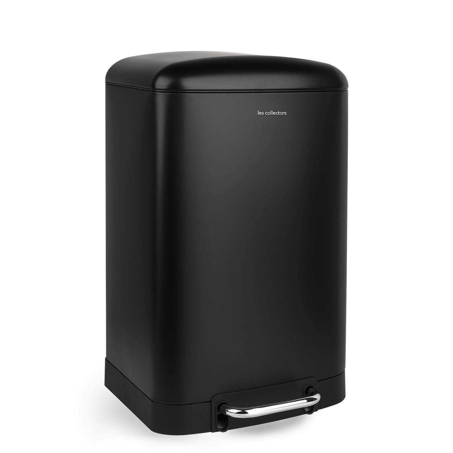 Les collectors Kosz na śmieci ze stali nierdzewnej nr 505 czarny, pojemność 20 l, wyjmowane wiadro wewnętrzne, matowe wykończenie, wytrzymały, ciche zamknięcie pokrywy