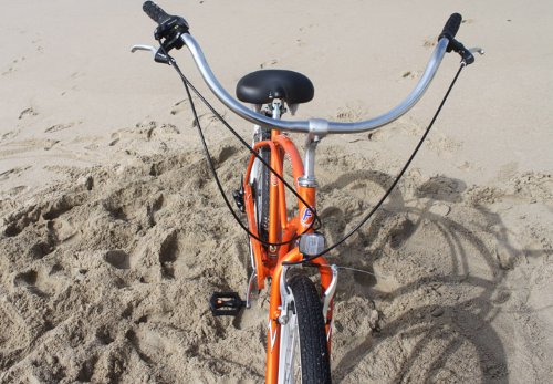 Firmstrong Urban Man Beach Cruiser Bike, Mens Bicycle 26-Inch, 7-Speed, Orange