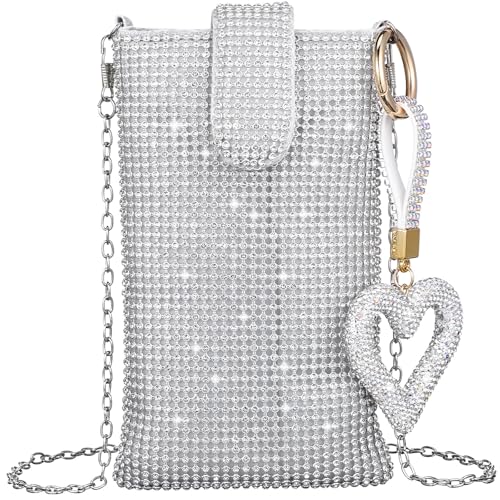Pochette téléphone portable femme argenté pour ne plus perdre ses clés en déplacement