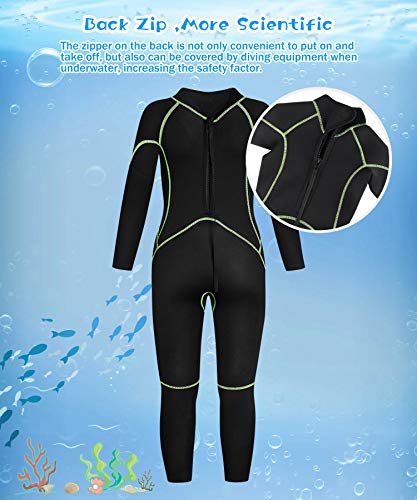 image for Greatever Kids Wetsuit 3mm Neoprene Thermal Swimsuit Long Sleeve UV Pr