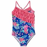 luohaibell - Traje de baño para niña, traje de baño, para niños, niñas, traje de baño con volantes, traje de baño para niños, traje de baño para niñas, niñas, verano con flores #, rojo, 10-11 Años