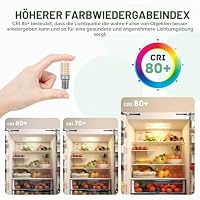 A.bigwhale E14 LED Lampe Kühlschranklampe, 2er Pack E14 LED Leuchtmittel 3W Ersatz 30W Halogenlampen, 480LM Warmweiss Glühbirne 2700K für Kühlschrank Nähmaschine Tischlampe, 360° Abstrahlwinkel – Ansicht 5