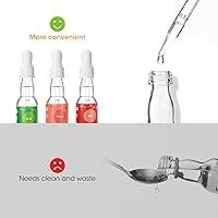 Vista 5 de Aieve Paquete de 6 pipetas con cuentagotas de vidrio compatibles con los sabores SodaStream Bubly Drops