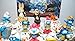 The Lost Village Smurfs Movie Deluxe Cake Toppers Cupcake Decorations Set of 14 with Figures and Stickers Featuring Both Classic and New Smurf Characters Including Bunny Bucky!