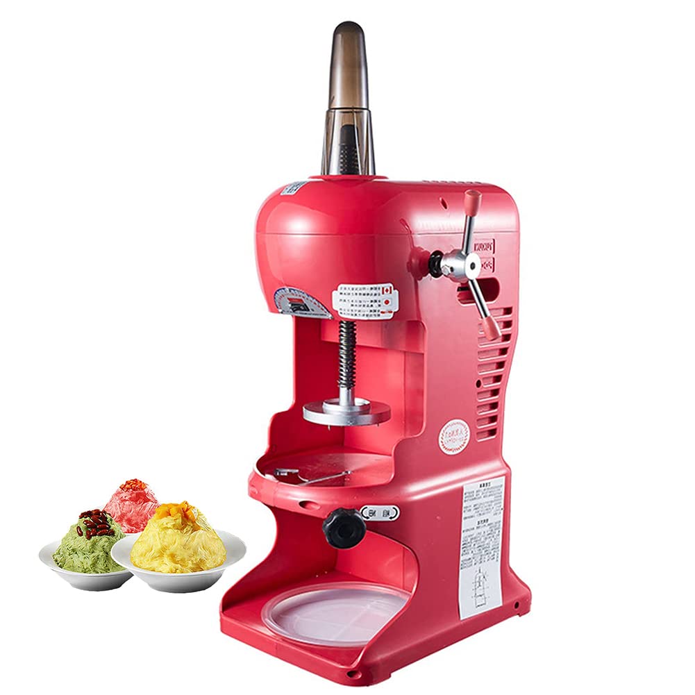 Kommerzieller Eisrasierer 350W 198LBS/H Elektrischer Schneekegelmaschine mit verstellbarer Eisstruktur Eisbrecher Smoothiemaschine Schleifer Eis glatt Cocktailblau