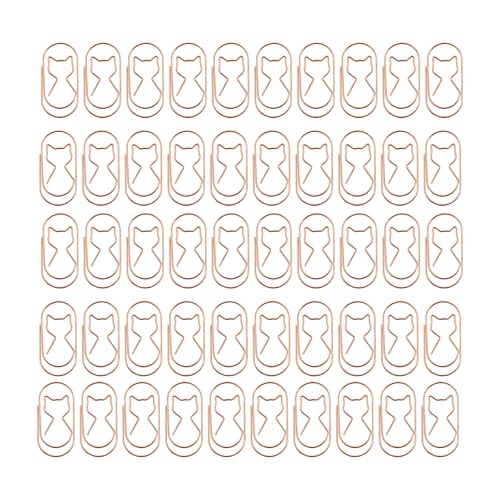 Incauca 50 clips de papel con forma de gato animal, clips de papel para planificador, bonitos clips decorativos para amantes de los gatos, suministros de oficina, organizadores de escritorio para el