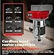 Akku Oberfräse kompatibel für Milwaukee 18V Batterie, 800W bürstenloser Trimmer Router mit 5 Gängen, 30000 U/min, 5 Stück 1/4 Steckhals Holzrouter für Holzarbeiten, Einschneiden (ohne Batterie)