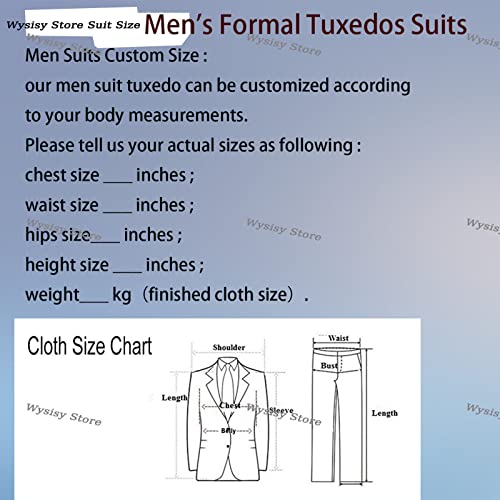 Men's Suit 2 Piece Double Breasted Slim Fit Wedding Formal Suits Tuxedo Prom Blazer Pants Set3