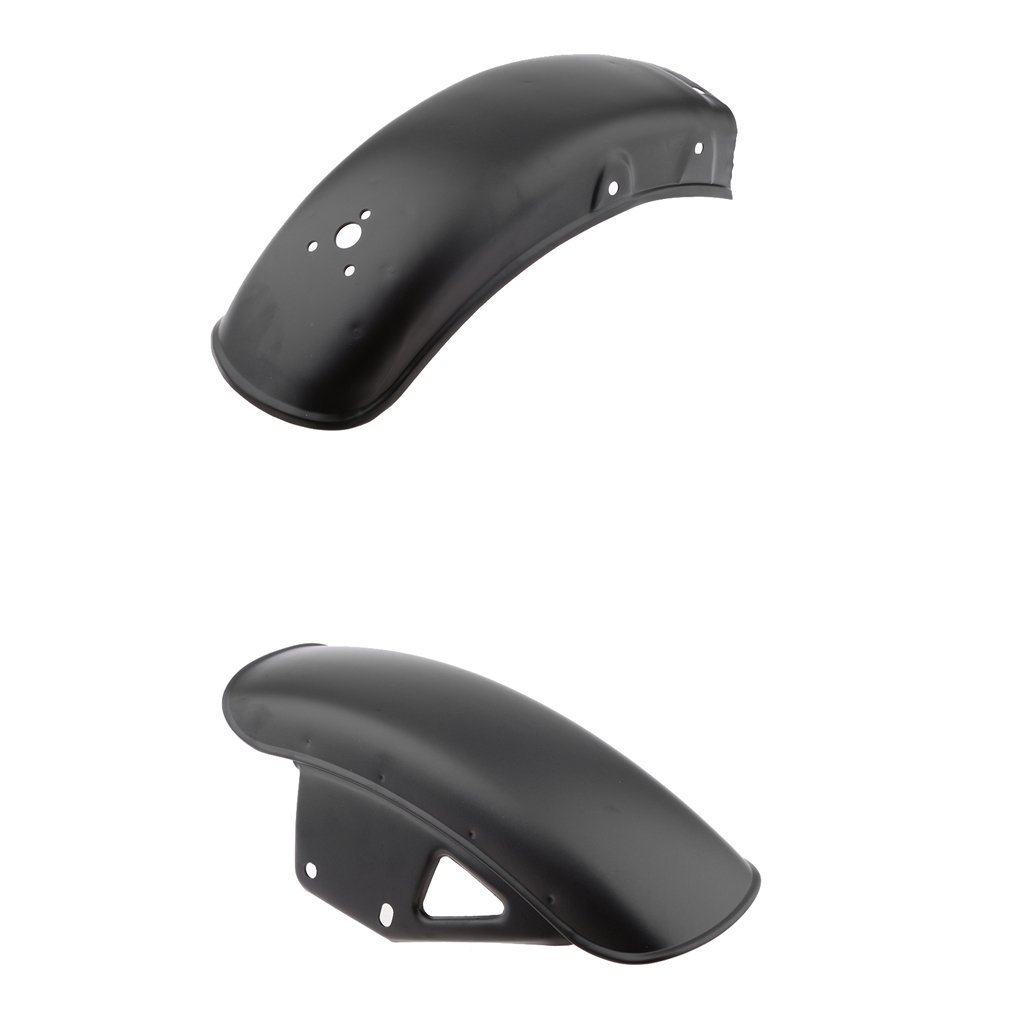 SGerste Edelstahl vorne + hinten Fender Schutzblech Kotflügel für Suzuki GN125/GN 250 schwarz Auto & Motorrad