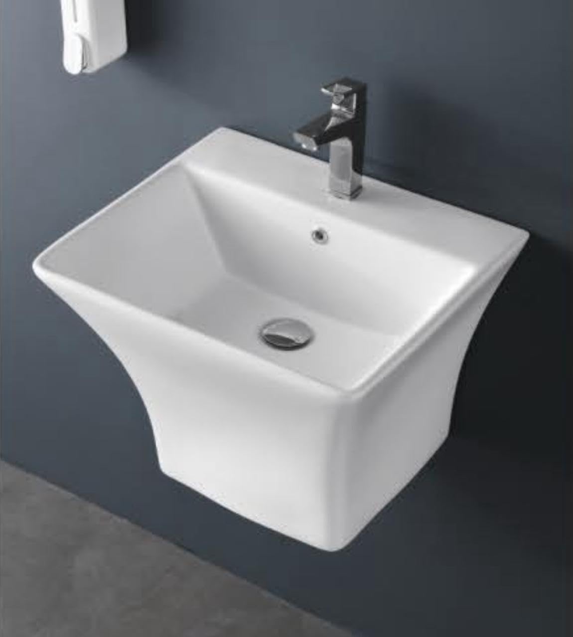 Nexa Bathware Ceramic Wall Hung Basin | Luxurious Wash basin Table Top Bathroom Sink Wash Basin Super White Colour With Glossy Finishing (18 x 18 x 14 INCH) sasla (B0CTWT22Q9) Amazon Price History, Amazon Price Tracker
