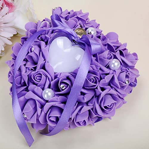 SPORTARC Boîte à alliances en mousse en forme de cœur - Rose Cover