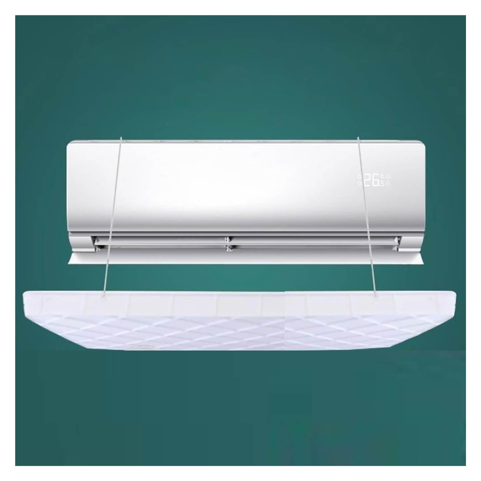 Bandeja Drenaje para Unidad Aire Acondicionado Con Manguera Desagüe UHEKC | Bandeja Goteo Plástico para Aire Acondicionado A Prueba Fugas para Bomba Calor Split Exterior(1-2Px2m)