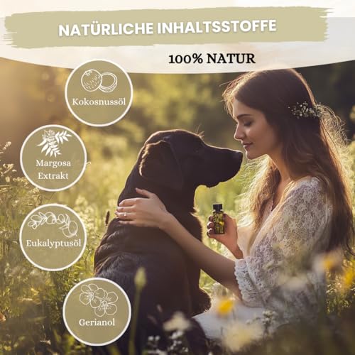 Animalea - Zeckenschutz für Hunde Spot On - effektiver Schutz gegen Zecken, Flöhe & Mücken für die gesamte Saison - Zeckenmittel für Hunde 50ml - Zeckenabwehr mit Neemöl & ohne Nervengift