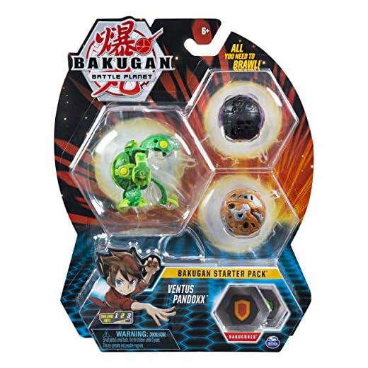 BAKUGAN Spinmaster – 6045144 Ventus Pandoxx – Starter Pack mit 3 Action Figuren
