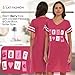 Lati Fashion 3 Pack Nightgowns For Women Soft Cotton Short Sleeve Sleepshirt Casual Sleepwear Nightdress Size S-3X (Set2, Medium)