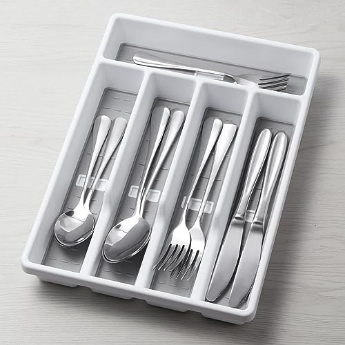 image for CherHome Silverware Organizer with Cutlery Icons，Silverware Tray for