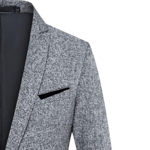Men's Blazers Wool Blend Jacket One Button Vintage Suit Jackets Regular Fit Blend Sport Blazer Coat4