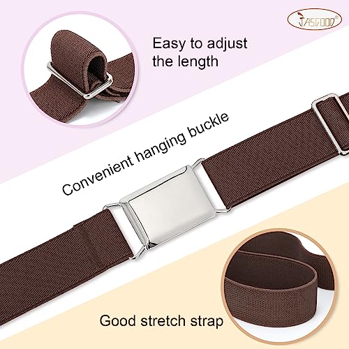 JASGOOD 4 Pack Women Stretch Belt Invisible Elastic Web Strap Belt for Pants Jeans Dresses4