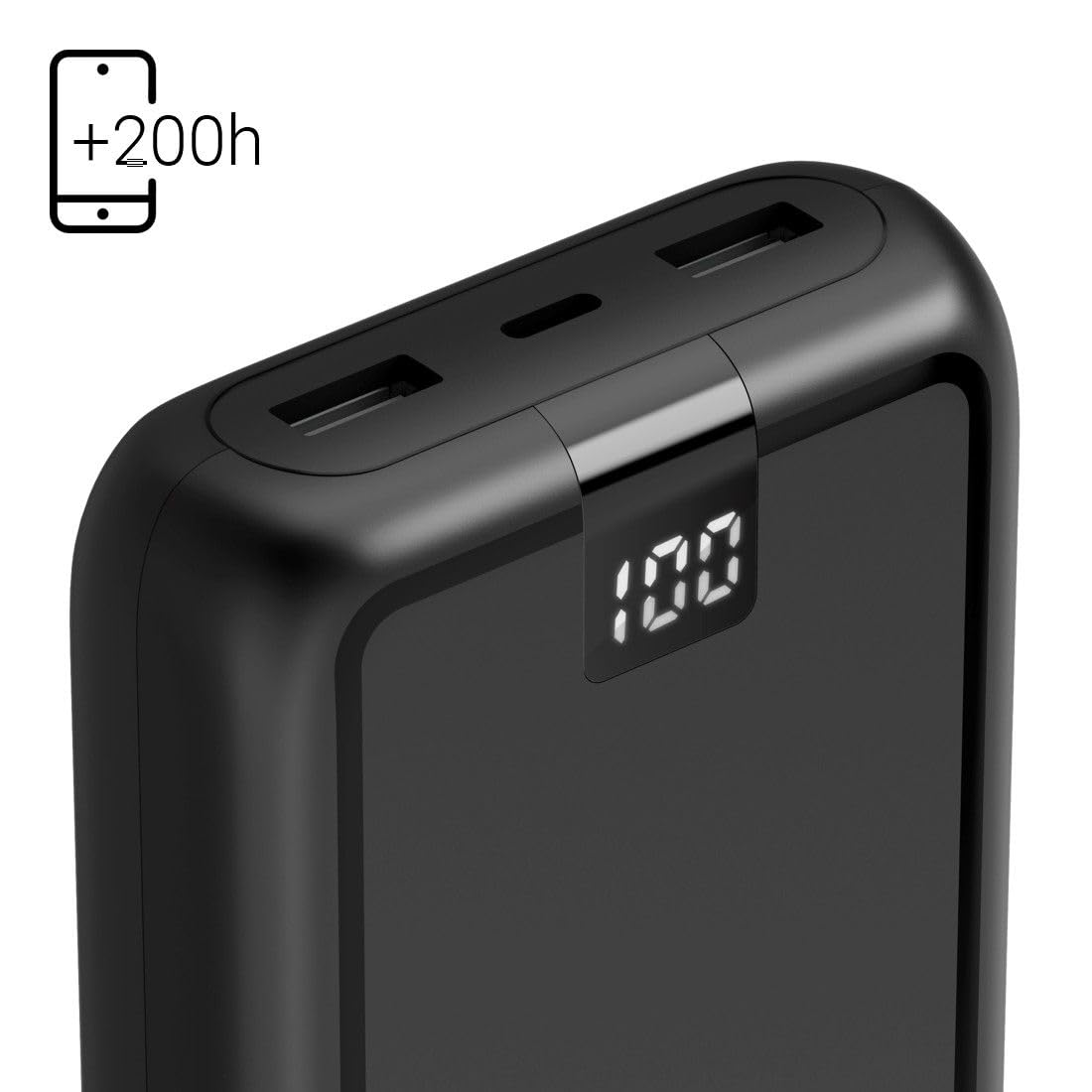 Hama Power Pack 24000 mAh 2x USB A, 1x USB A (powerbank, power bank, szybkie ładowanie, podróżna, mały, lekki, do ładowania telefonu, ładowarka bezprzewodowa) antracyt