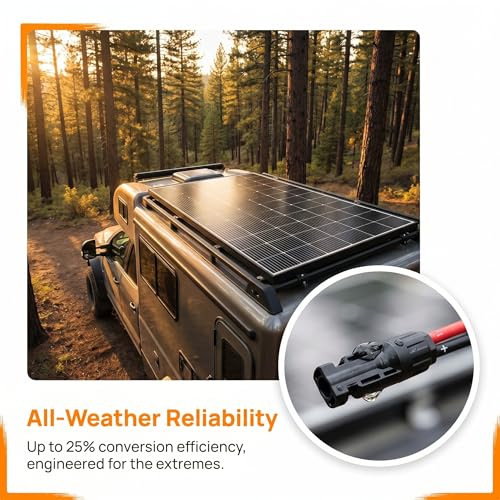 Image of 200W Bifacial Solar Panel, N-Type 16BB Monocrystalline Solar Panel, 25% High Efficiency, IP65 Waterproof, for RV Home Boat Marine Off-Grid Solar System
