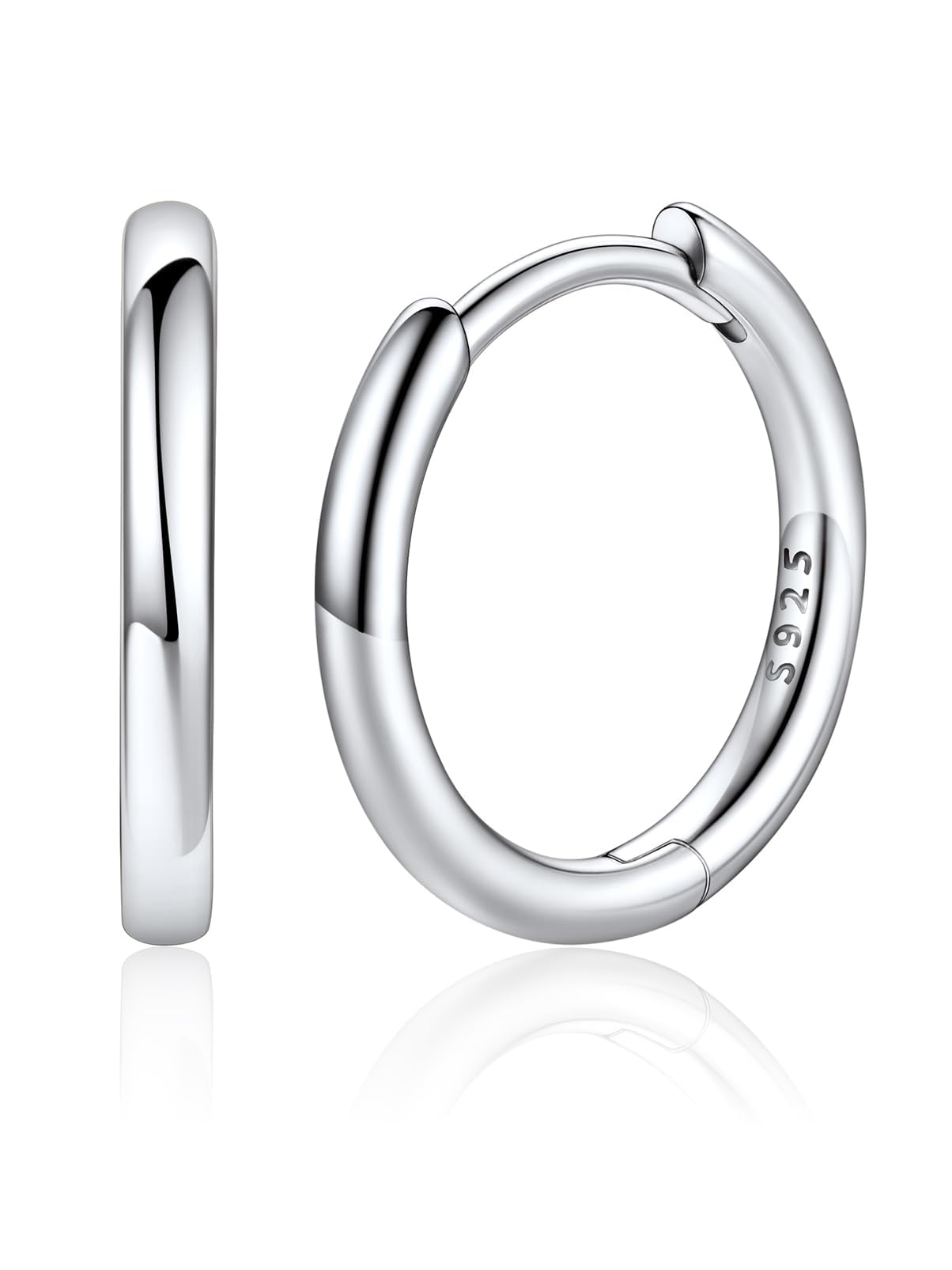 Silvora 14K Gold Plated Huggie Hoop Earrings for Women, Small Gold Hoops
