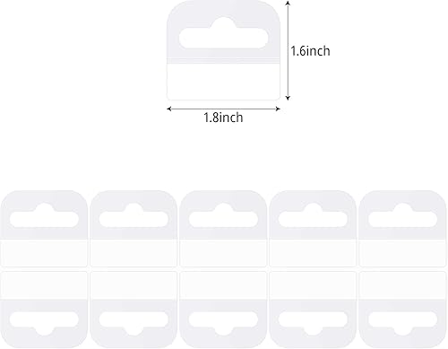 Miniatura 2 de Paquete de 100 pestañas adhesivas transparentes para colgar, etiquetas resistentes para colgar, etiquetas adhesivas, etiquetas colgantes