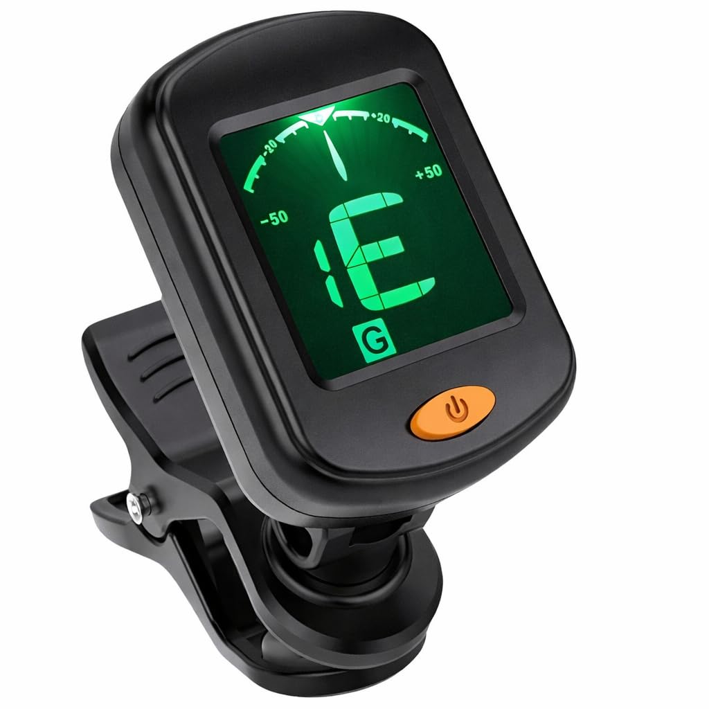Techblaze Digital Guitar Tuner With Three Picks,Digital Calibration Tuner With Lcd Display For Guitar Easy To Use Accurate Clip-On Electronic Tuner Specialized For Acoustic & Electric Guitar-Plastic-picture-16