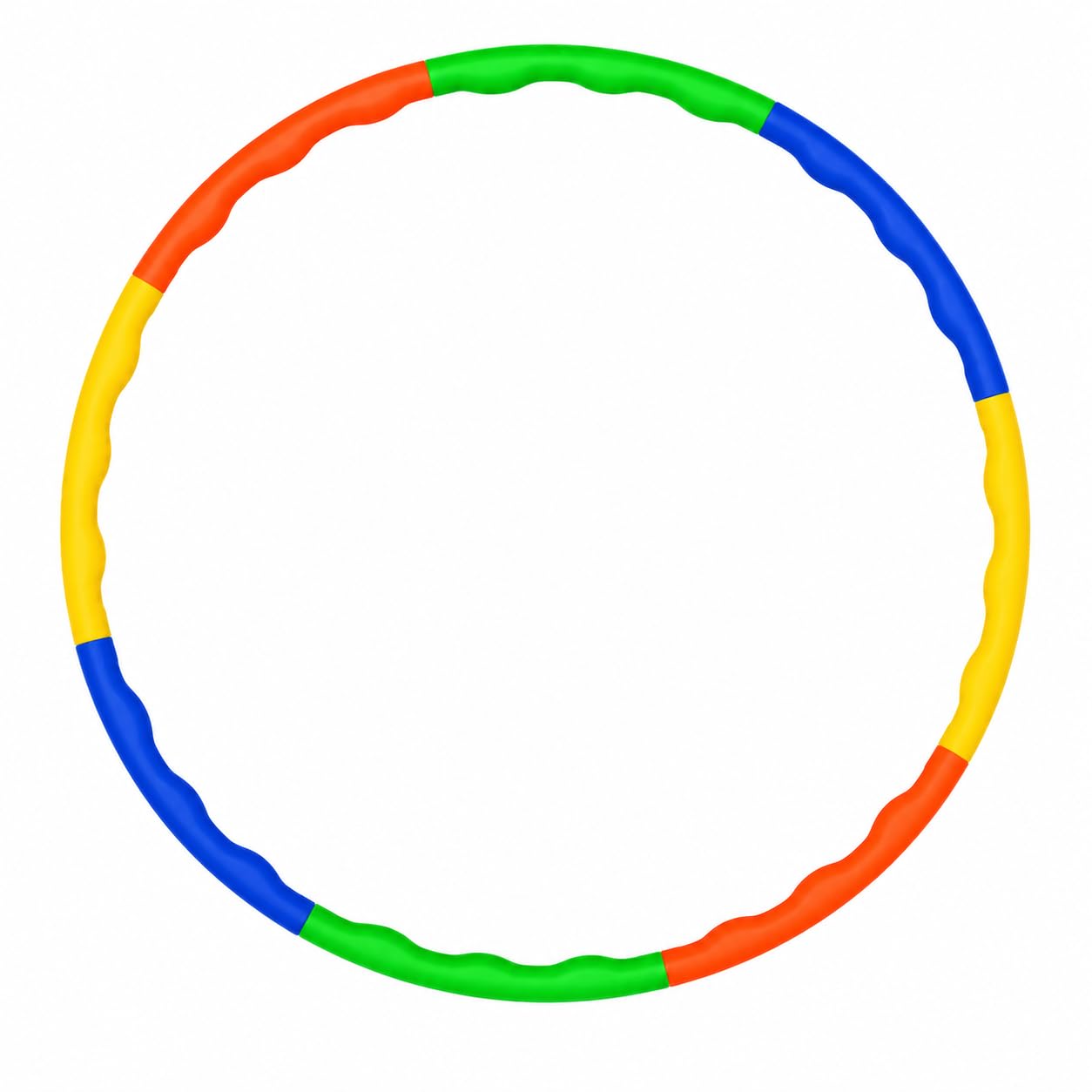 FITFIX Sports Plastic Hula Hoop Exercise Fitness Ring for Kids & Adults – 8 Interlockable Pieces, Adjustable 30inch (75cm), Multicolour Zig Zag Wave Design, Classic & Premium for Fitness and Fun-picture-23