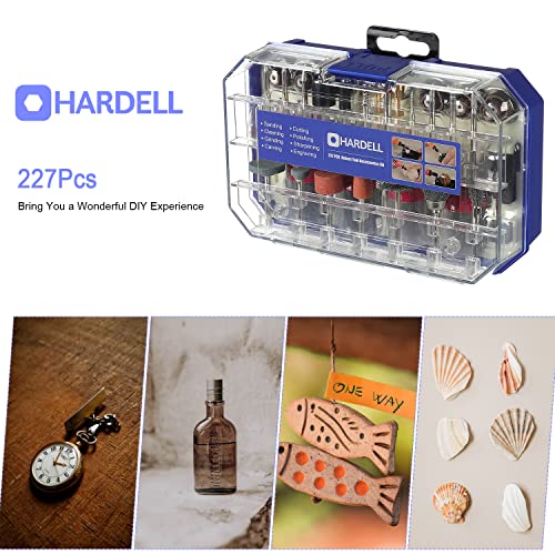 Hardell Rotary Tool Accessories, 230Pcs Power Rotary Tool Accessories Kit, 1/8"(3.2Mm) Diameter Shanks, Universal Fitment For Easy Cutting, Polishing, Sanding, Carving, Grinding, Engraving #TOP6