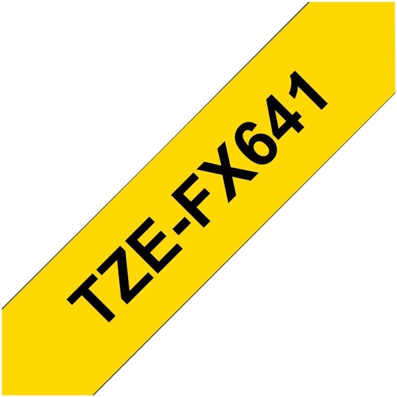 Brother TZe-FX641, Black on yellow, Roll (1.8 cm x 8 m) 1 cassette(s) flexible tape, for Brother PT-D600, P-Touch PT-3600 - Image 3