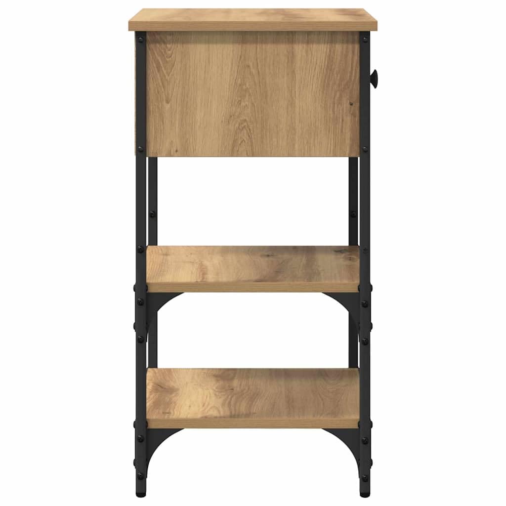 Mesita de noche marrón 33,5 x 36 x 70 cm, madera maciza renovada, mesita de noche para dormitorio, moderna para salón, dormitorio, estudio, habitación de invitados, A2