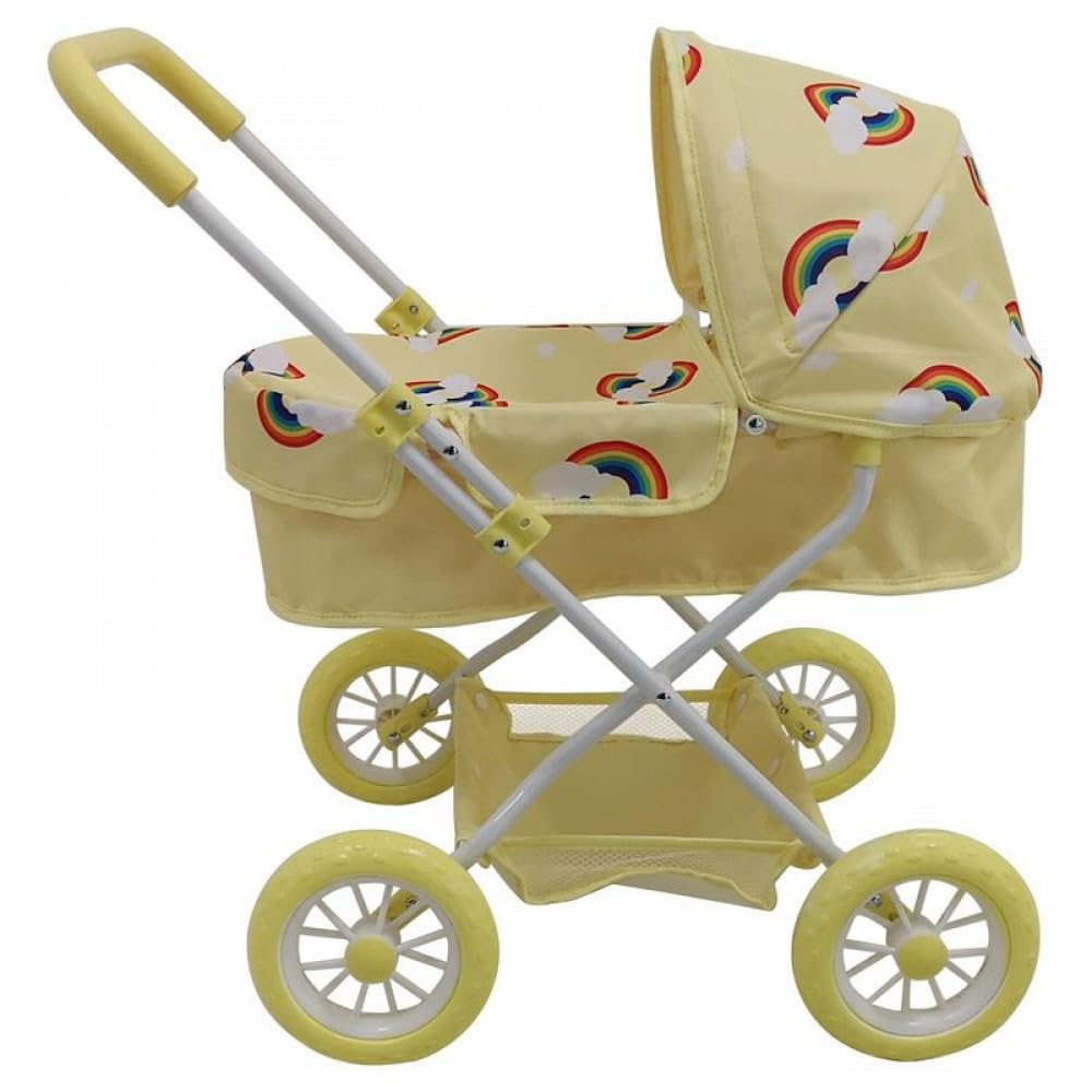 Roma Rupert - Passeggino per bambole adatto a partire da 24 mesi, altezza manico 57 cm, primula