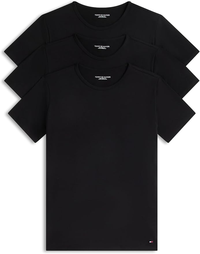 Pack 3 Camisetas Tommy Hilfiger Manga Corta Hombre Stretch Cuello Redondo