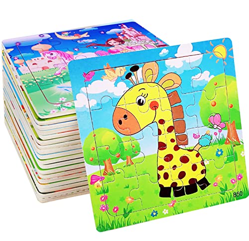 パズル 知育パズル 木製パズル ジグソーパズル 子供 高齢者向け モンテッソーリ教育おもちゃ Bacolos 木のおもちゃ 動物形状パズル 16ピース 知育おもちゃ ６歳以上対象