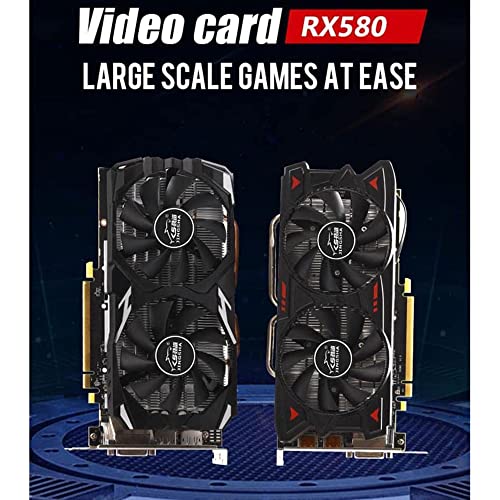 Image of ASPIRING Video Card RX 580 8GB 256Bit 2048SP GDDR5 Graphics Cards for AMD Radeon RX 580 Series Professional for ETH Mining and Gaming